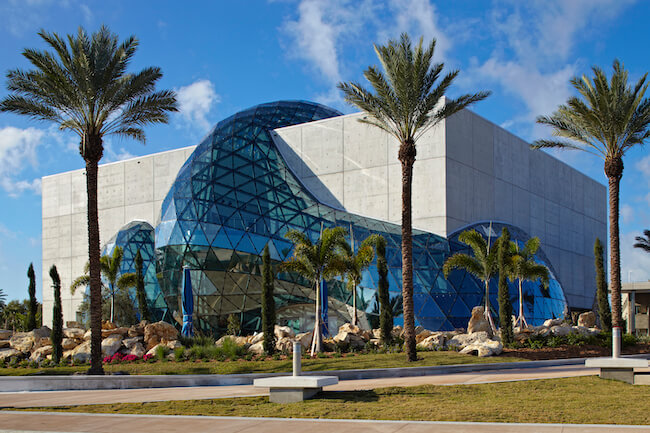Exterior shot of the Salvador Dali Museum in St. Pete/Clearwater, Florida.